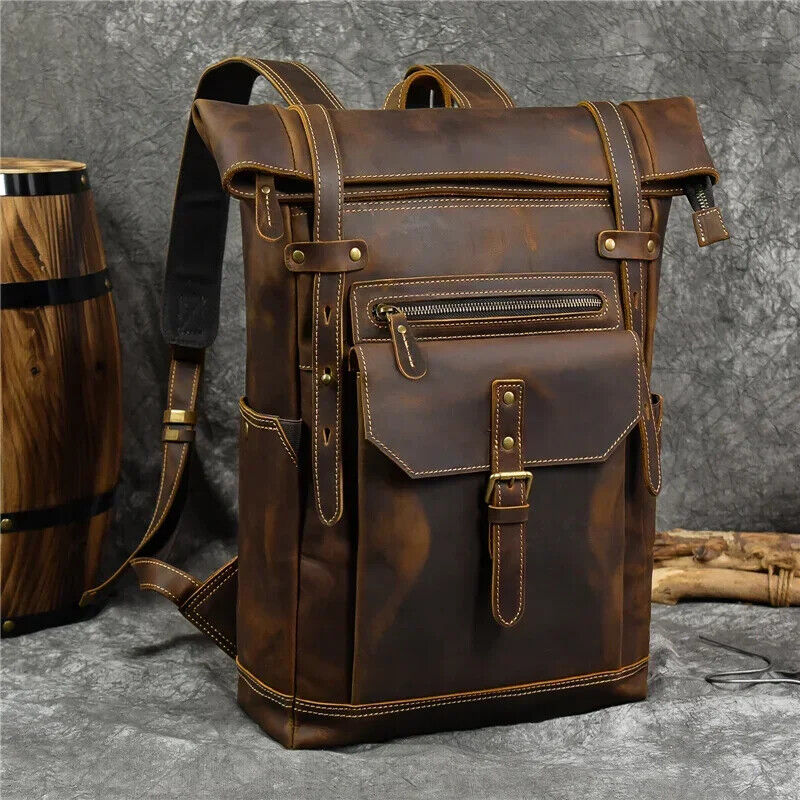 Bags Men's Backpack Backpack Travel Backpack School Bag Men Leather Daypack