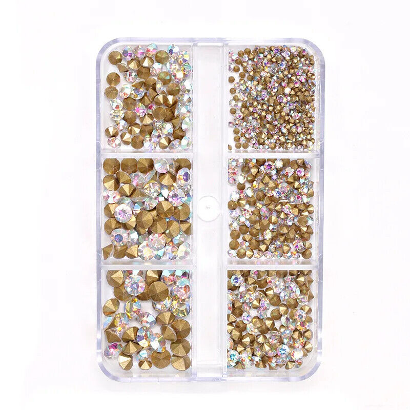 Nail Charms 30Pcs Boxed Luxury Shiny Planet Alloy 3D Art Rhinestones Bling Decor