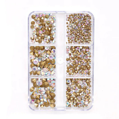 Nail Charms 30Pcs Boxed Luxury Shiny Planet Alloy 3D Art Rhinestones Bling Decor