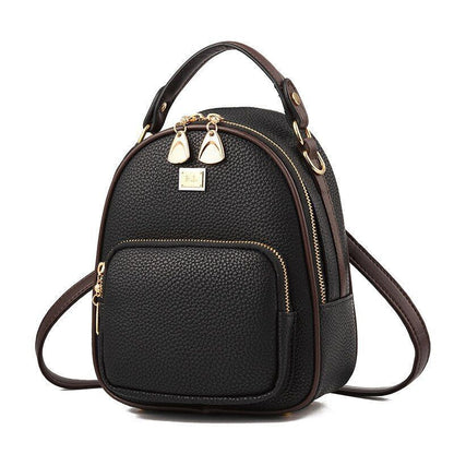 Backpack Soft Leather Traveling Small Backpacks Fashion Shoulder Bags Softback