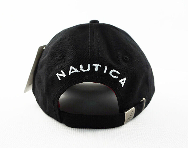 Nautica Hat 100% Cotton Golf Sport Baseball Cap Black Unisex Leisure Adjustable