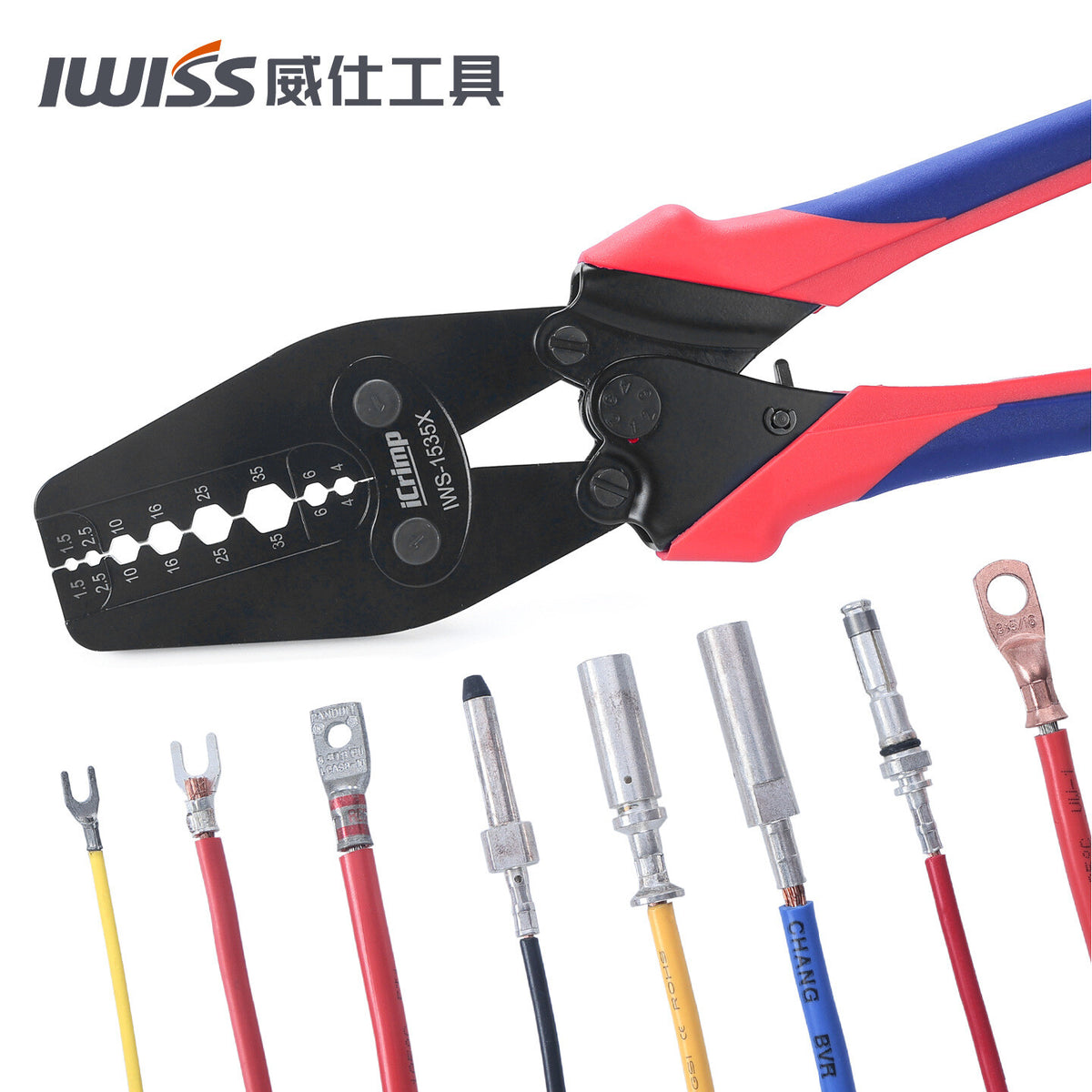 IWS-1535X C45/OT/Bare Terminal Crimping Clamp Terminal Crimping Clamp 16-2AWG