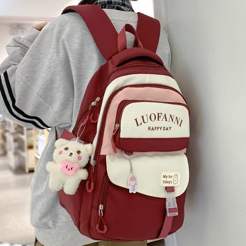 Girl School Bag Women Cute Backpack Lady BookBag College Backpack Laptop
