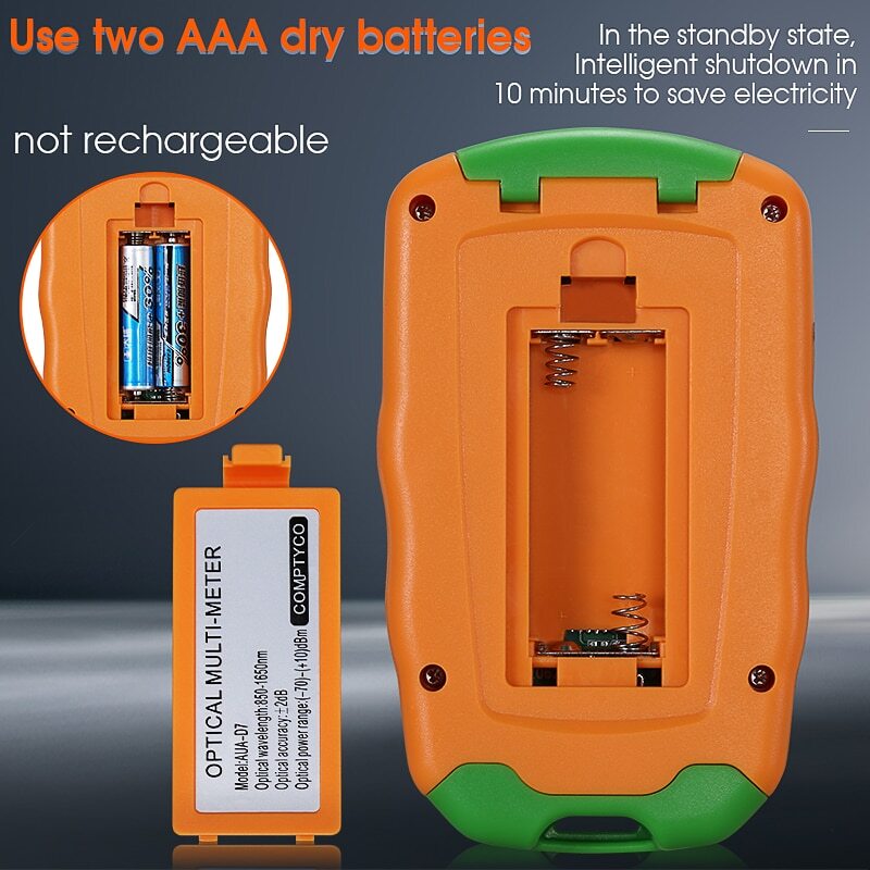 AUA-D7 Handheld Fiber mini Optical Power Meter with LED Lighting -70+10dBm
