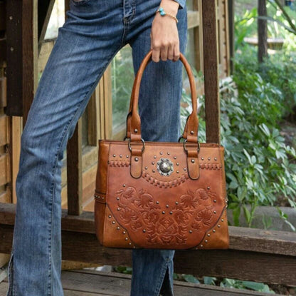 Women Tote Bags Leather Concealed Carry Purse Handle Shoulder Handbag Bag Wallet