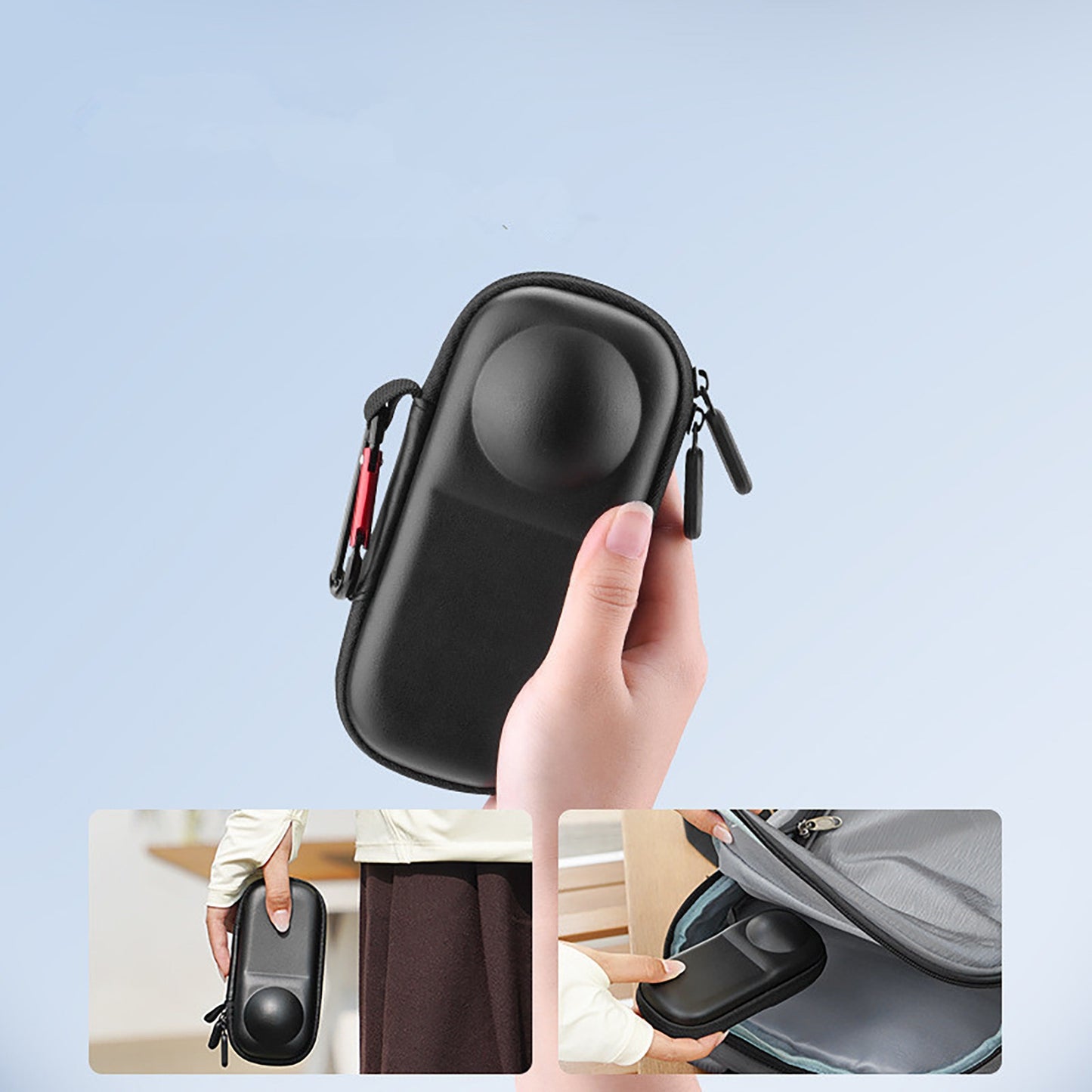 Camera Black Storage Bag Carrying Protective Case for Insta360 X4 Camera