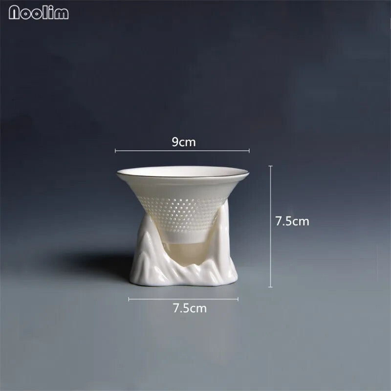 Mountain Peak Jade Porcelain Tea Filter Strainer Creative Teahouse Ceramic