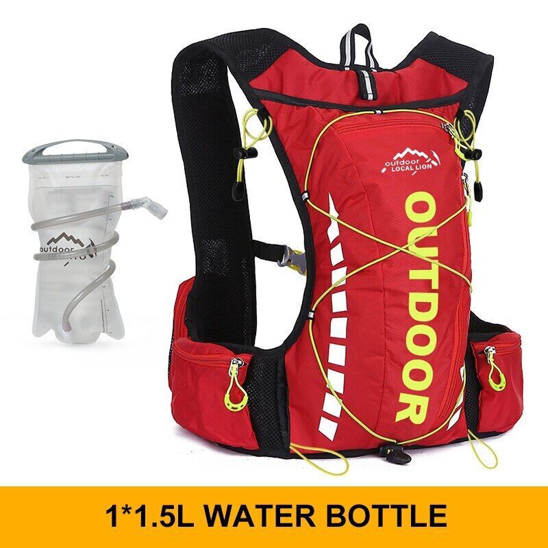 Cycling Backpack Men Women Nylon Bag Hiking Camping 250ml 1.5L Water Bag