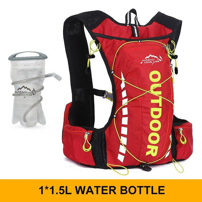 Cycling Backpack Men Women Nylon Bag Hiking Camping 250ml 1.5L Water Bag