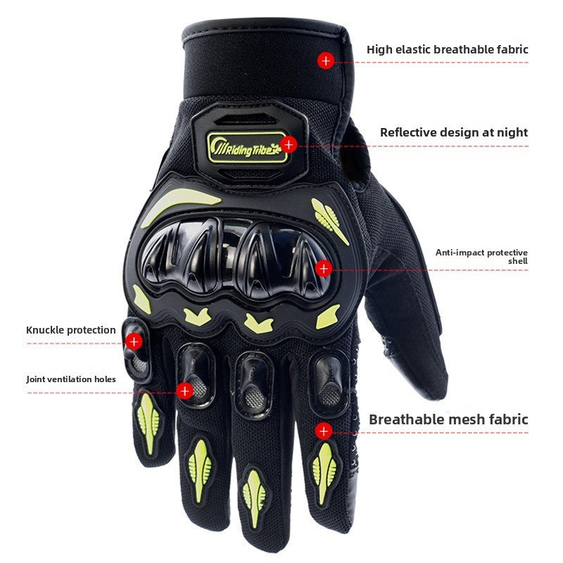Motorcycle riding gloves, anti fall road motorcycle touch screen 3D gloves