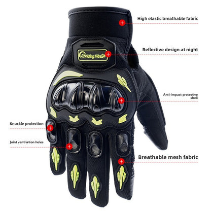 Motorcycle riding gloves, anti fall road motorcycle touch screen 3D gloves