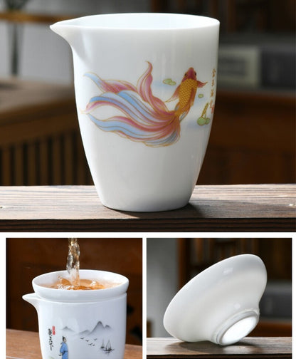 Travel Tea Set With Portable Bag Porcelain Gaiwan Matching Tea Cups On Sales New