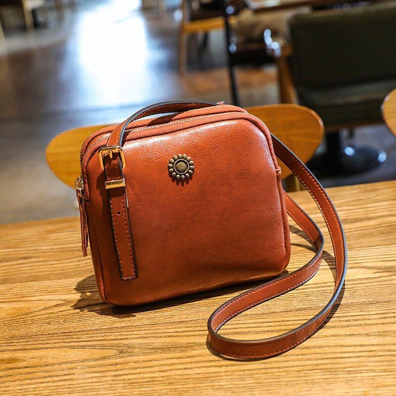 Vintage Style Shoulder Bag Simple Square Crossbody Bags Handbags Messenger Bags