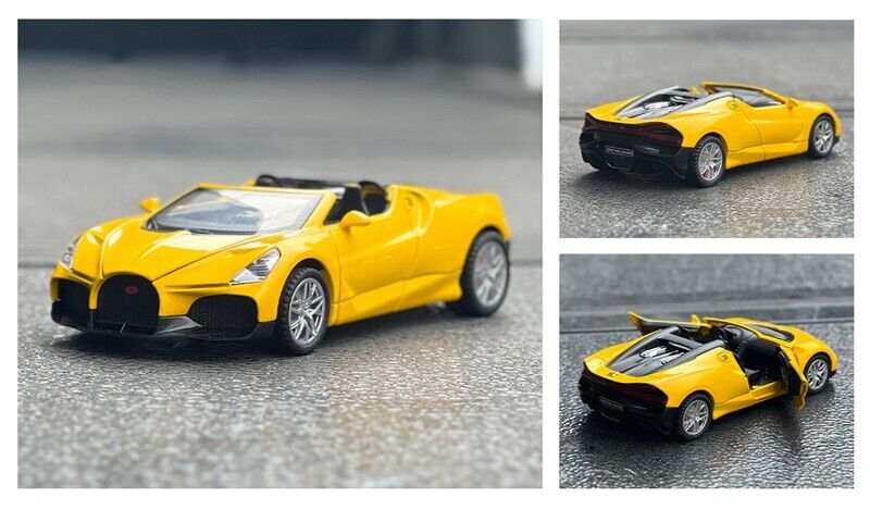 1:32 Bugatti W16 Mistral Diecast Model Car Toy Vehicle Racing Car Collection