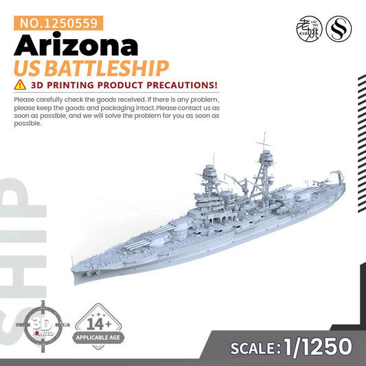 SSMODEL SS1250559 1/1250 Military Model Kit US Arizona Battleship