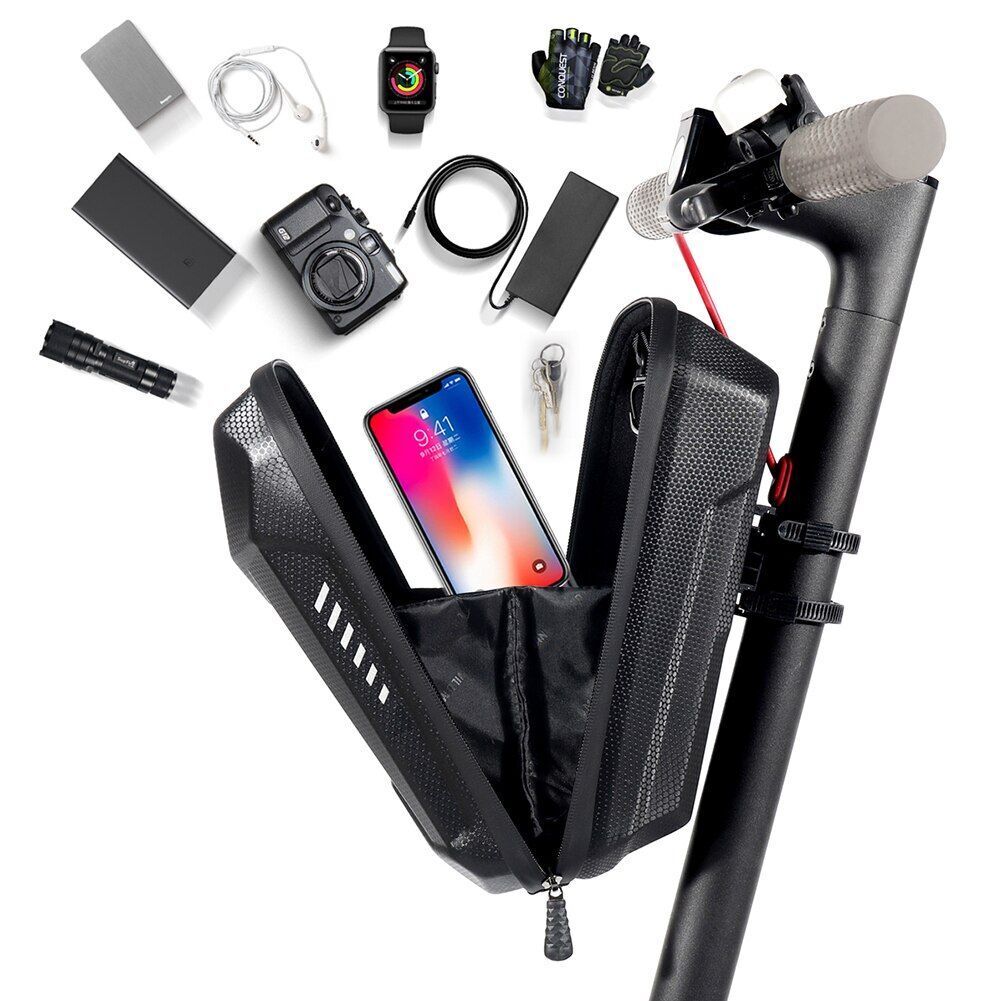 2/3 L Electric Scooter Front Storage Bag EVA Hard Shell Skateboard Hanging Pack