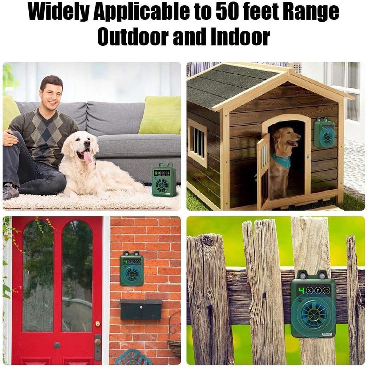 Green Ultrasonic Pet Anti Barking Device Dog Bark Control Stop Repeller Tool