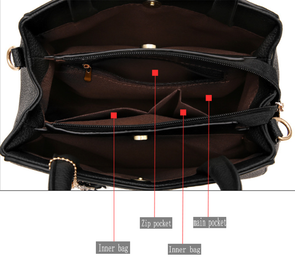 Women Faux Leather Shoulder Bag Tote Purse Handbags Messenger Crossbody Satchel