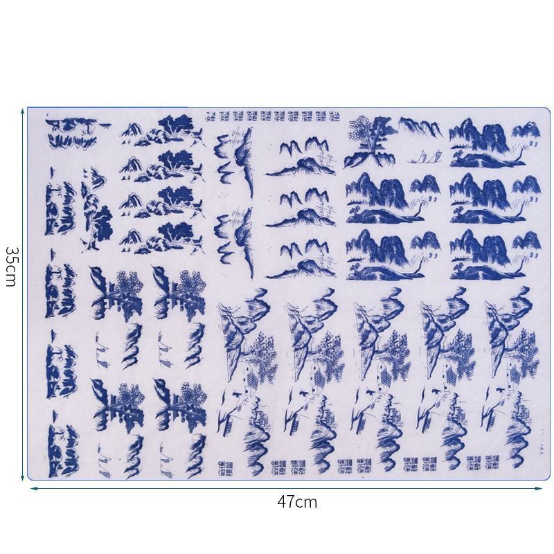 Ceramic Clay Transfer Paper Underglaze Colored Flower Decal Pottery Tool 47x35cm