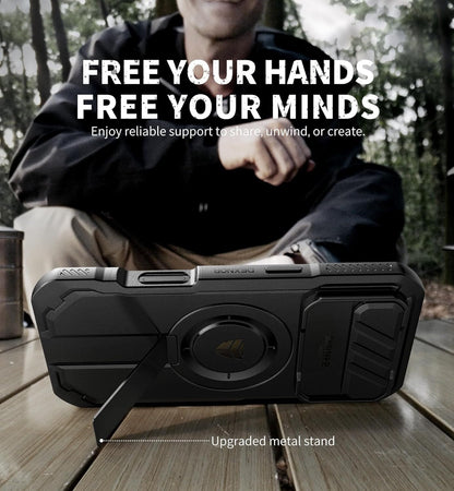 for Iphone Air Case with Slide Camera Cover & Adjustable Kickstand & Built-In Sc