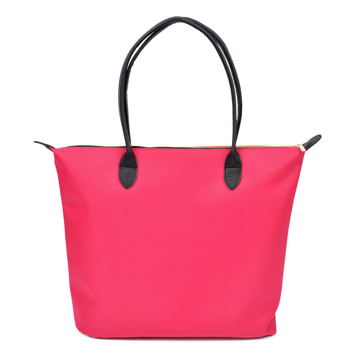 Premium Large Nylon Tote Water Resistant Top Zip Shoulder Bag Handbag