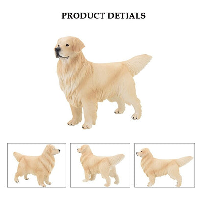 Realistic Large Dog Figures Playset Golden Retriever Figurines Educational Toy