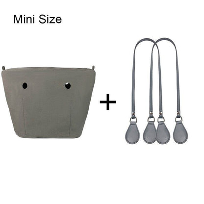 1set Canvas Lining Insert Inner Pocket 85cm Long Handles Microfiber Leather Bag
