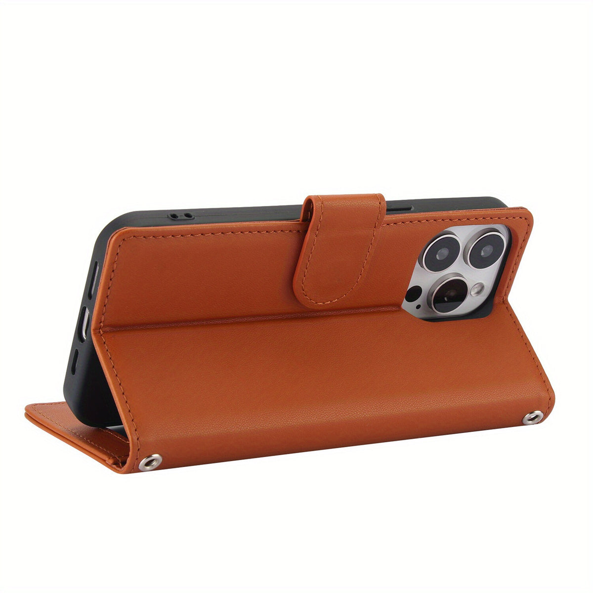 For iPhone 16/15/14/13/12/11 Pro Max Case Card Holder Wrist Strap Wallet Cover