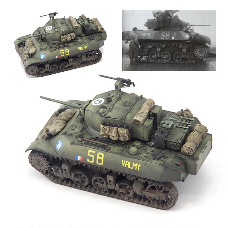 S-Model 1/72 Free French 501st Tank Regiment M3A3 Tank Valmy Finished Model-