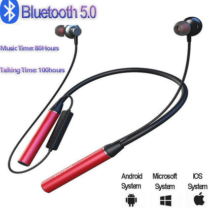 Bluetooth 5.0 Neckband Headset Wireless Earphone Headphone for iPhone LG Samsung