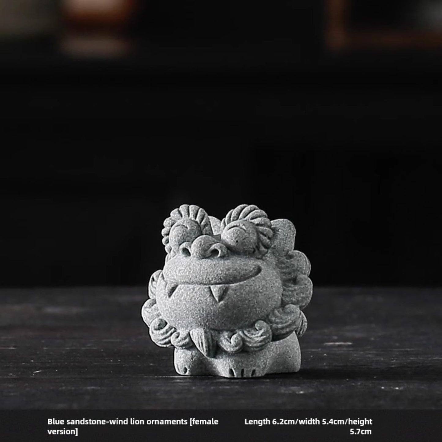 Chinese Style Green Lion Tea Pet 6.2cm Tea Play Kung Fu Tea Table Decoration