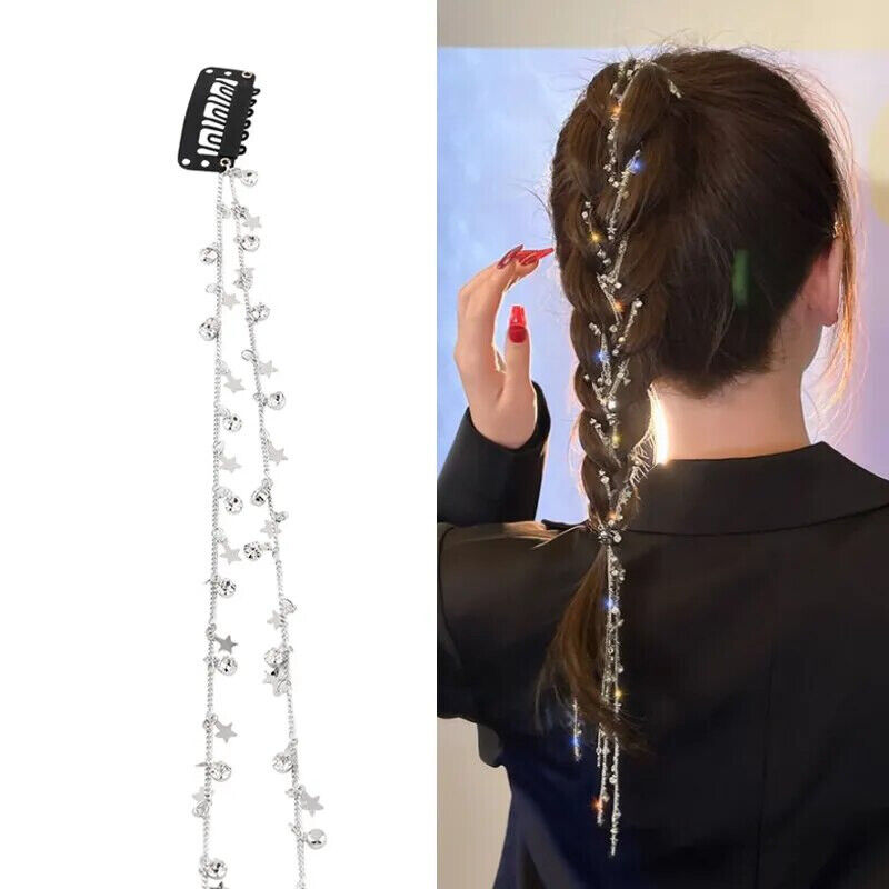 Women Hair Accessory Braid Dreadlocks Clips Decoration Chain Braided Tied Charms