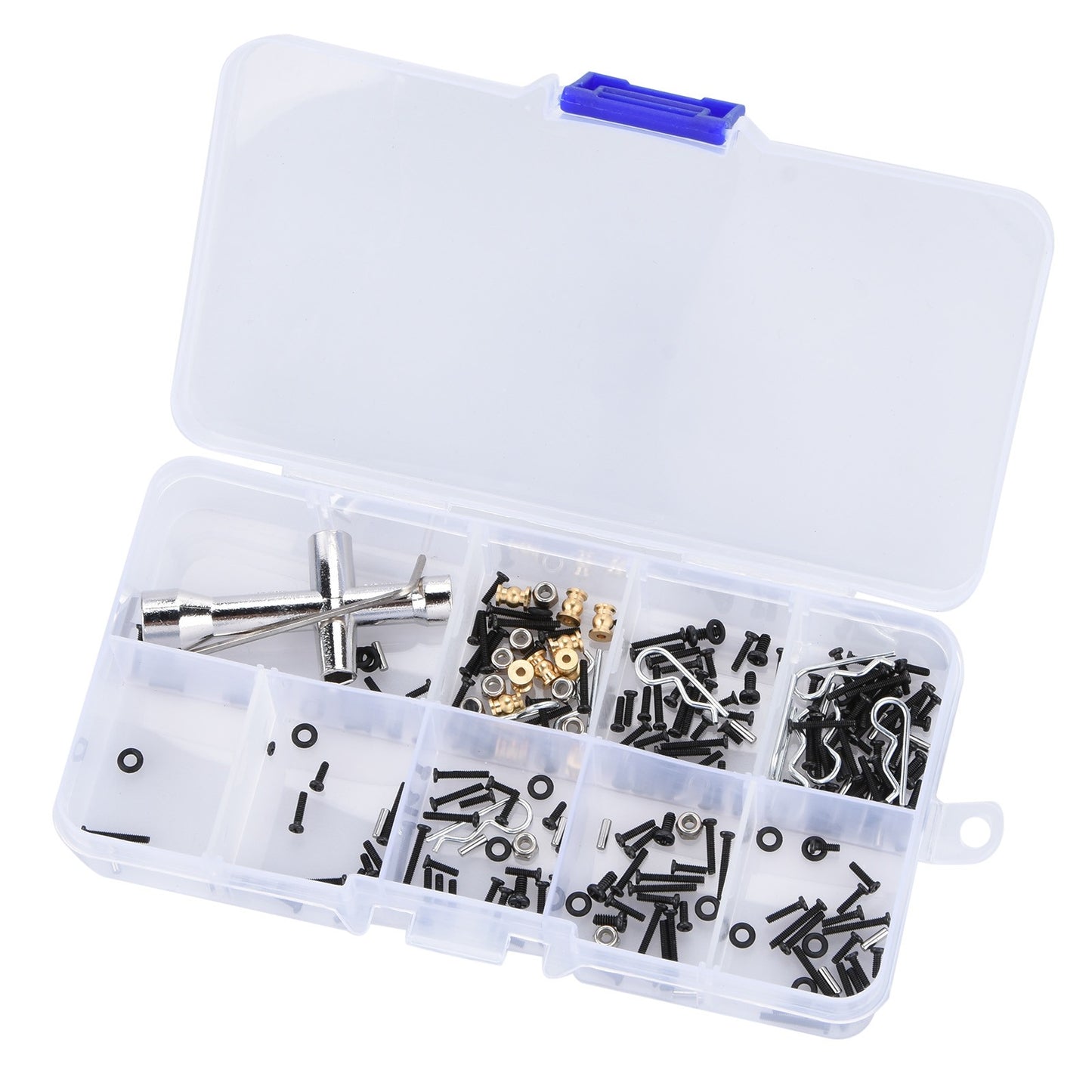 252x 1/24 RC Car Stainless M1.4 Assorted Screw Pin Nut Tool Kit For Axial SCX24