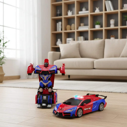 Gesture RC Police Car LED Transforming Robot Toy