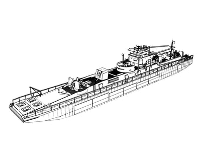 SSMODEL 1/144 Military Model Kit German D1-Class Artillery Pontoon