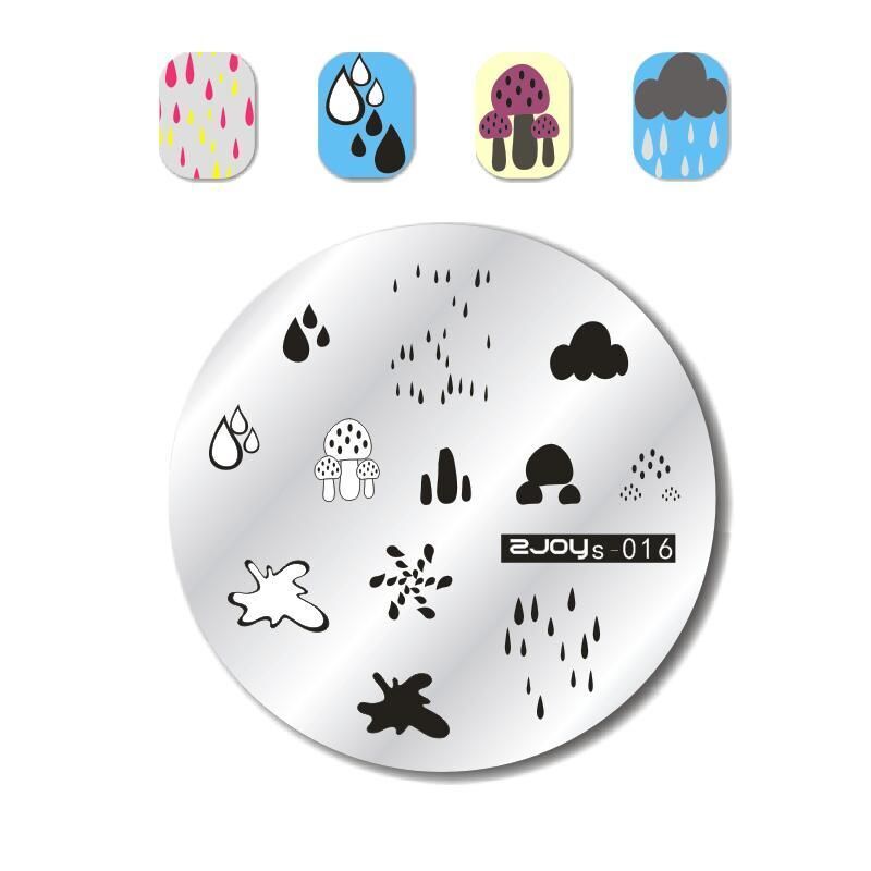 Nail Art Tools Stamping Stainless Steel Designs Shiny Pattern Stencils 5.5x5.5cm