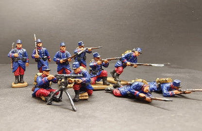 H034 1/72 French infantry of World War I Handpainted soilders Model 11pcs