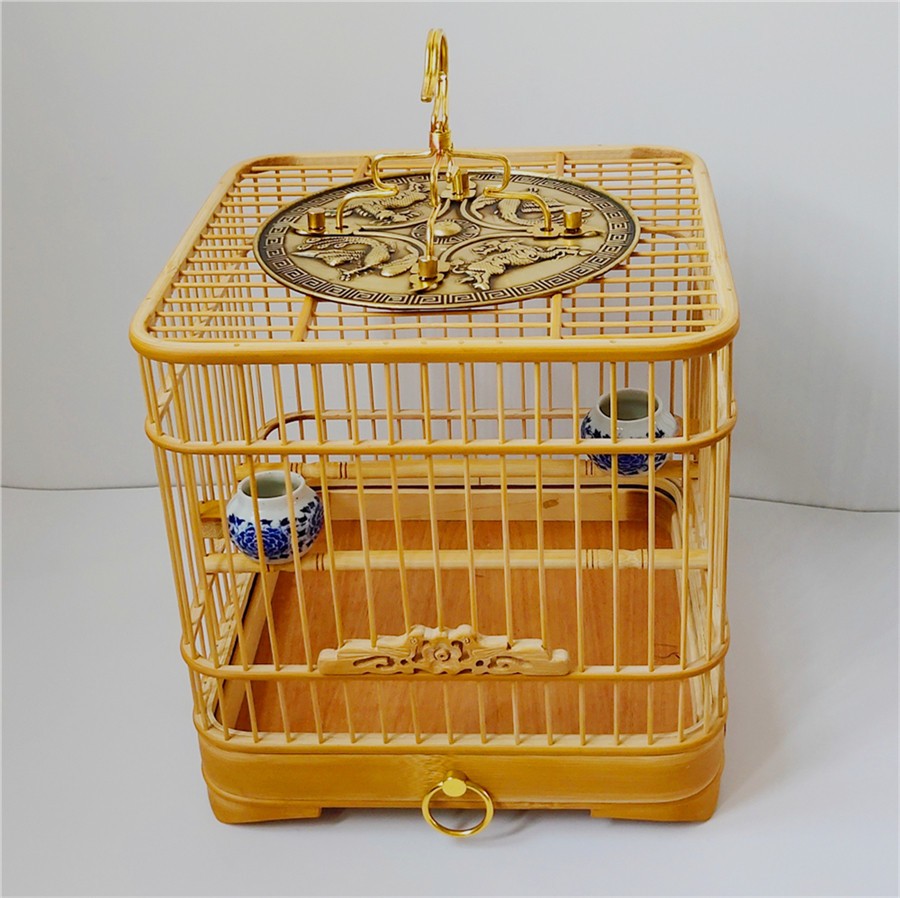 Exquisite Handmade Chinese Bamboo Wood Bird Cage Birdcage
