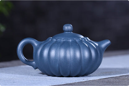 Marked Chinese Yixing Zisha Blue Clay Pottery Handmade Exquisite Teapot Tea Pot