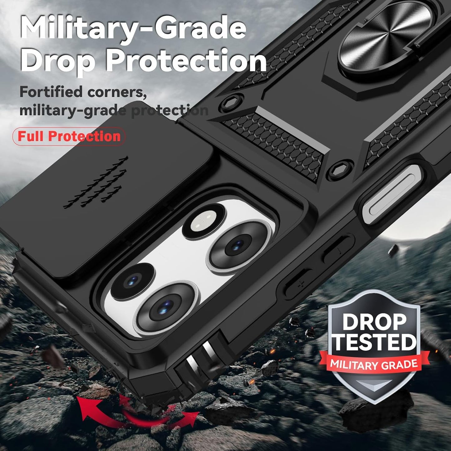 For Moto G 5G 2025 Case with Screen Protector: [Military Grade 20Ft. Drop Tested
