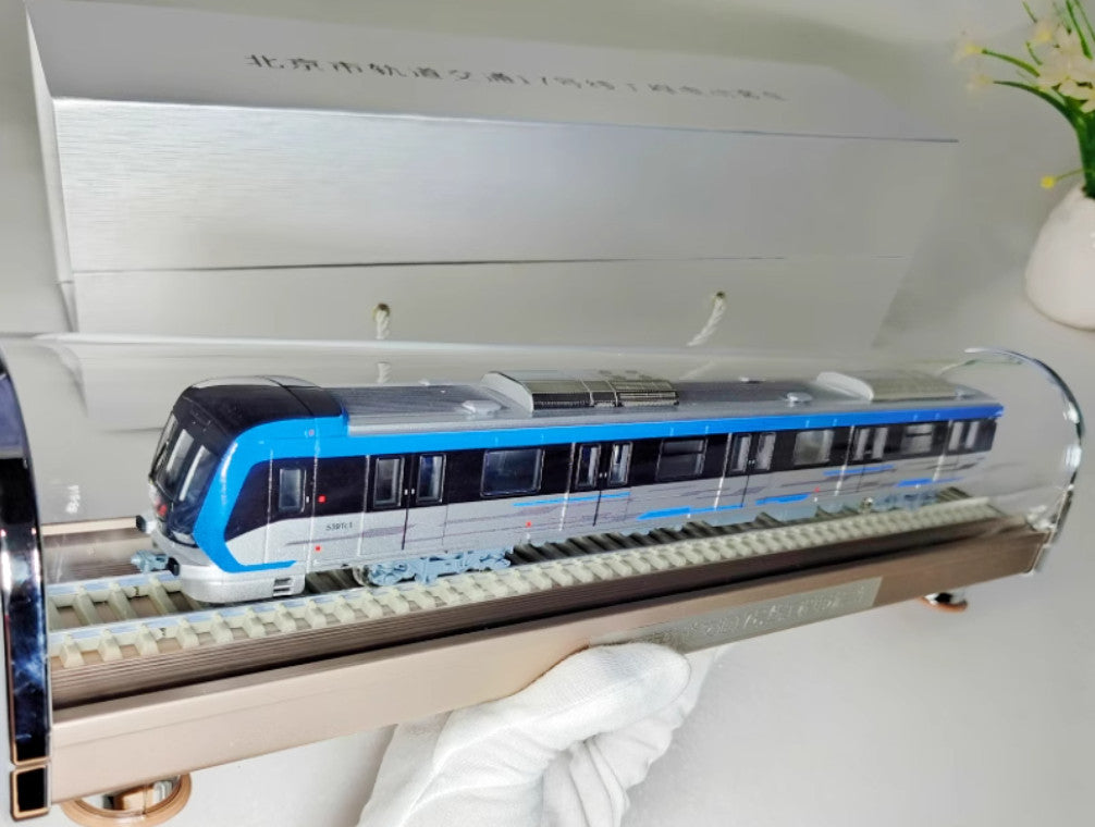 1:68 42CM Beijing Rail Transit Line 17 Electric Passenger Trains Diecast Model