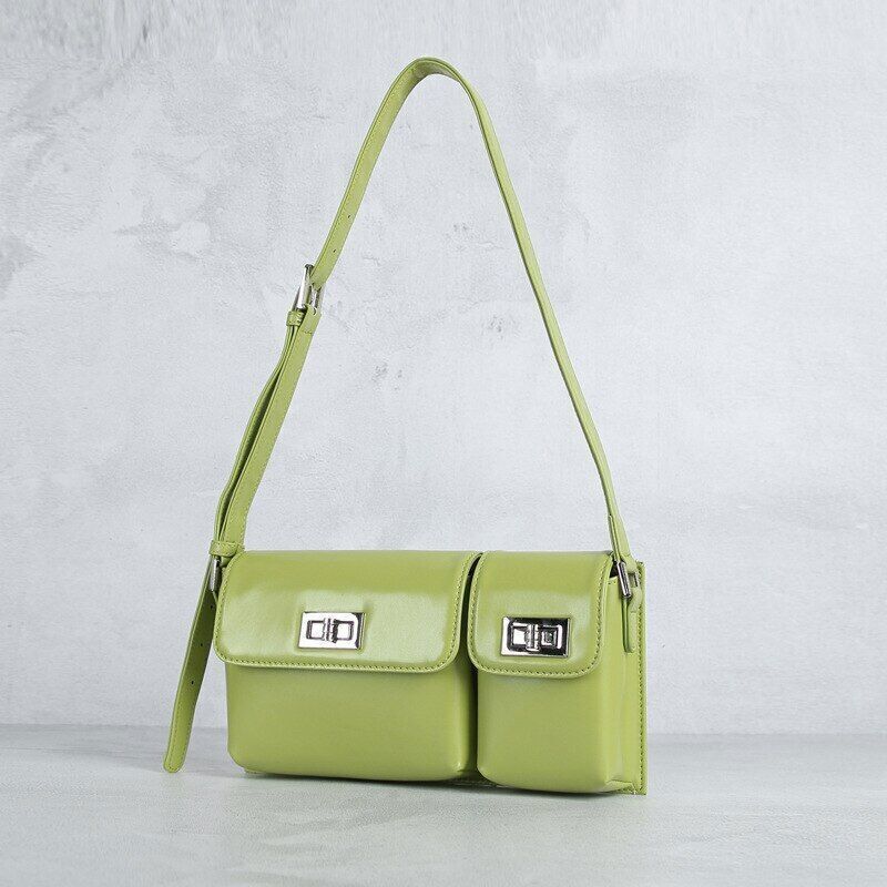 2022 New Bags Women Genuine Leather Underarm Bag Shoulder Bag