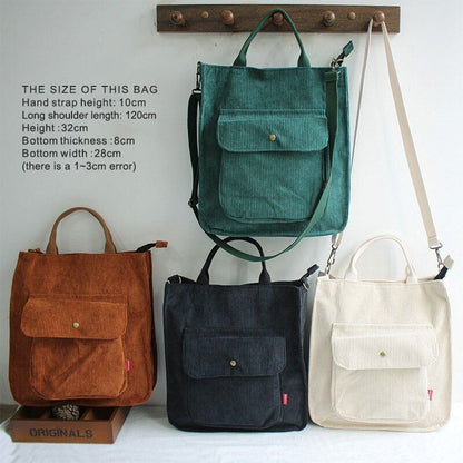 Corduroy Bag Shoulder Bag Luxury Handbags Shopper Book Messenger Crossbody Bag