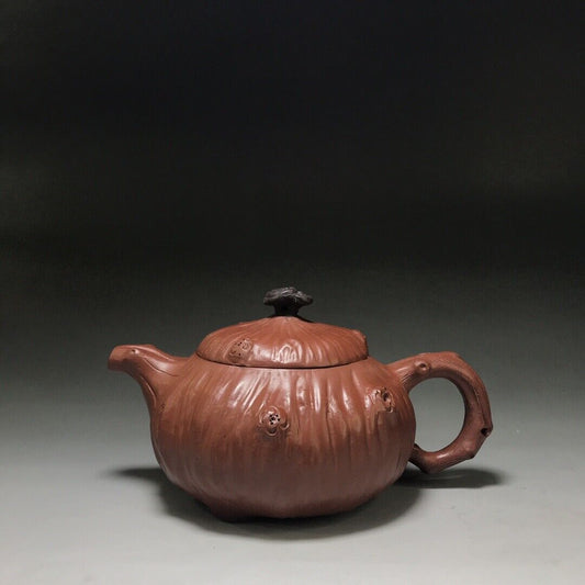 vintage chinese yixing purple clay teapot zisha ceremony carving Collectible art
