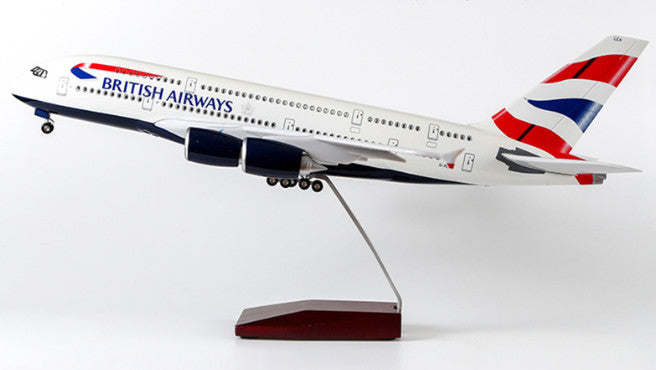1:160 46CM BRITISH AIRWAYS AIRBUS A380 Passenger Plane Landing Gear Resin Model