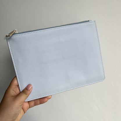 Customized Letters Pouch Synthetic Leather Clutch Bag Small Handbag Purses Pink