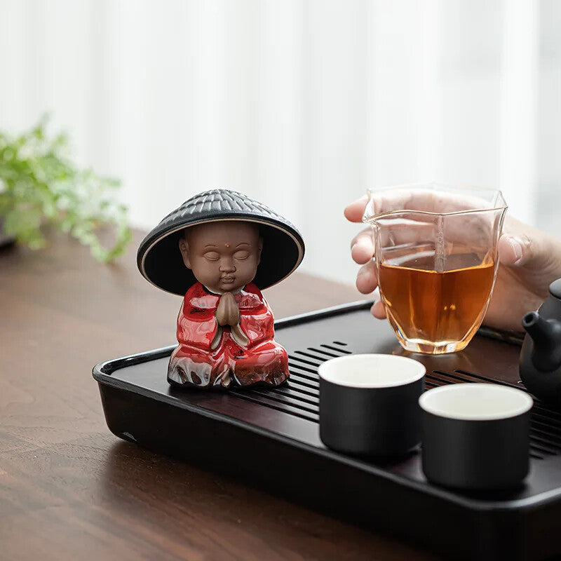 Ceramic Creative Monk Tea Strainer Tea Leaking Tea Filter Net Kung Fu Tea Set