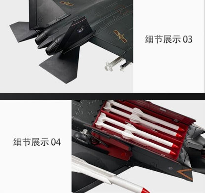 1:48 35CM China J-31 Stealth Fighter Airplane Diecast Military Aircraft Model