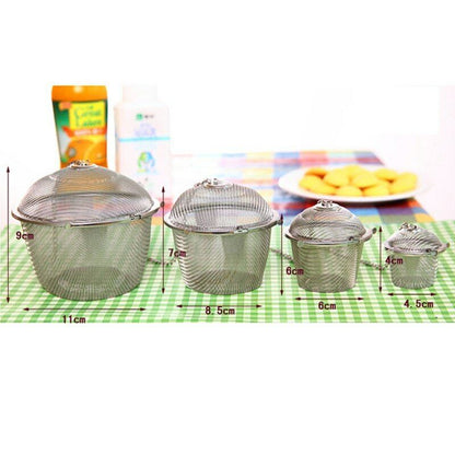Stainless Steel Tea Spice Ball Mesh Infuser Tea Handle Filter Strainer Diffuser