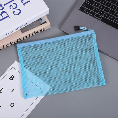 Transparent Nylon Mesh Bag Makeup Cosmetic Storage Purse Zipper Travel Organizer